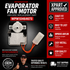 Whirlpool Refrigerator Evaporator Fan Motor WPW10464673 — Fixes Warm Fridge / Freezer Noise
