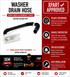 Whirlpool Washer Drain Hose WPW10358149 — Fix Washer Drainage & Stop Leaks