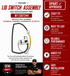Whirlpool Washer Lid Switch Assembly W11307244 – Fixes Won't Start, Lid Won't Lock & Error Codes (Replaces W10682535, W10838613)