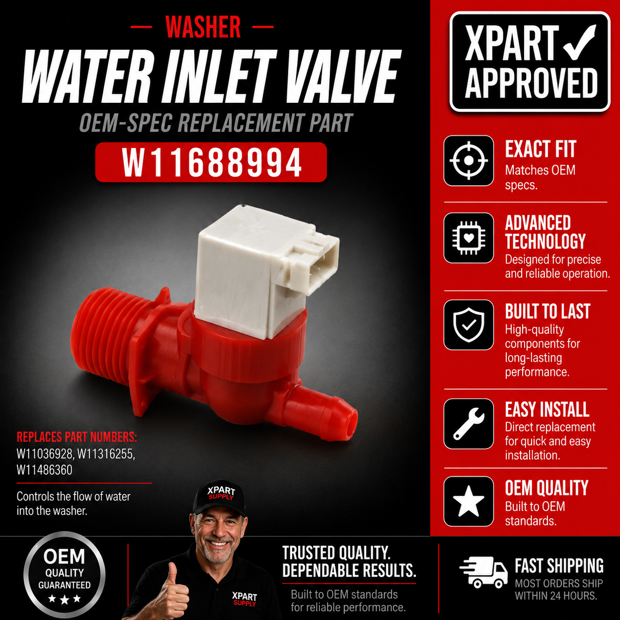 Whirlpool Washer Water Valve W11486360