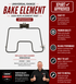 XPart Universal Range Bake Element XP44X5061 — Fix No-Bake & Uneven Oven Heating