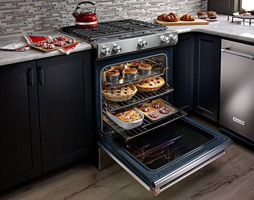 KitchenAid - 7.1 cu. ft Dual Fuel Range in Stainless - YKSDB900ESS