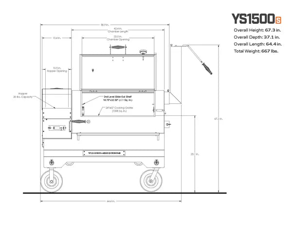 Yoder Smokers YS1500S Comp Cart Line Up