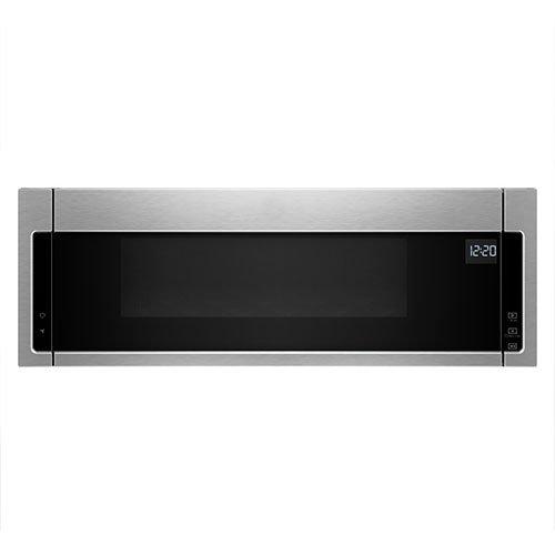 Whirlpool - 1.1 cu. Ft  Over the range Microwave in Black-on-Stainless - YWML55011HS