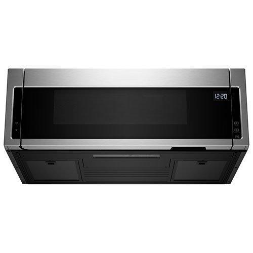 Whirlpool - 1.1 cu. Ft  Over the range Microwave in Black-on-Stainless - YWML55011HS