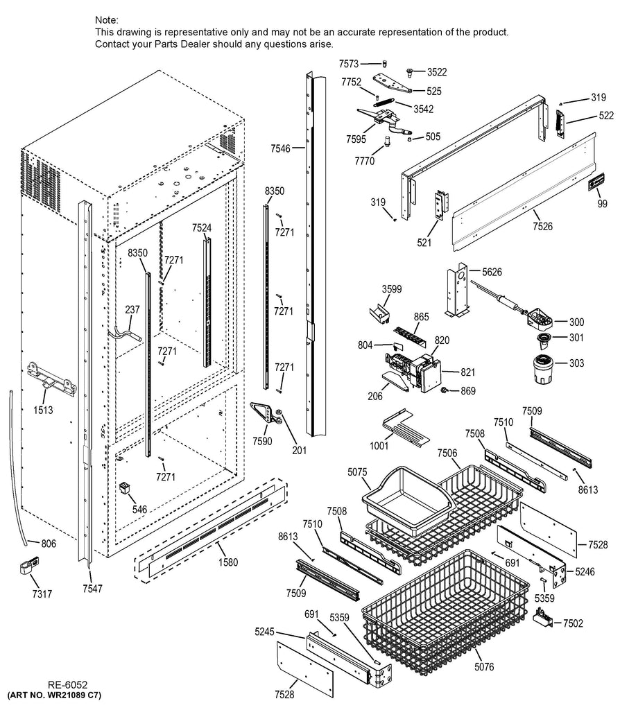 WG03F00014 Refrigerator Actuator Arm FF Door - XPart Supply