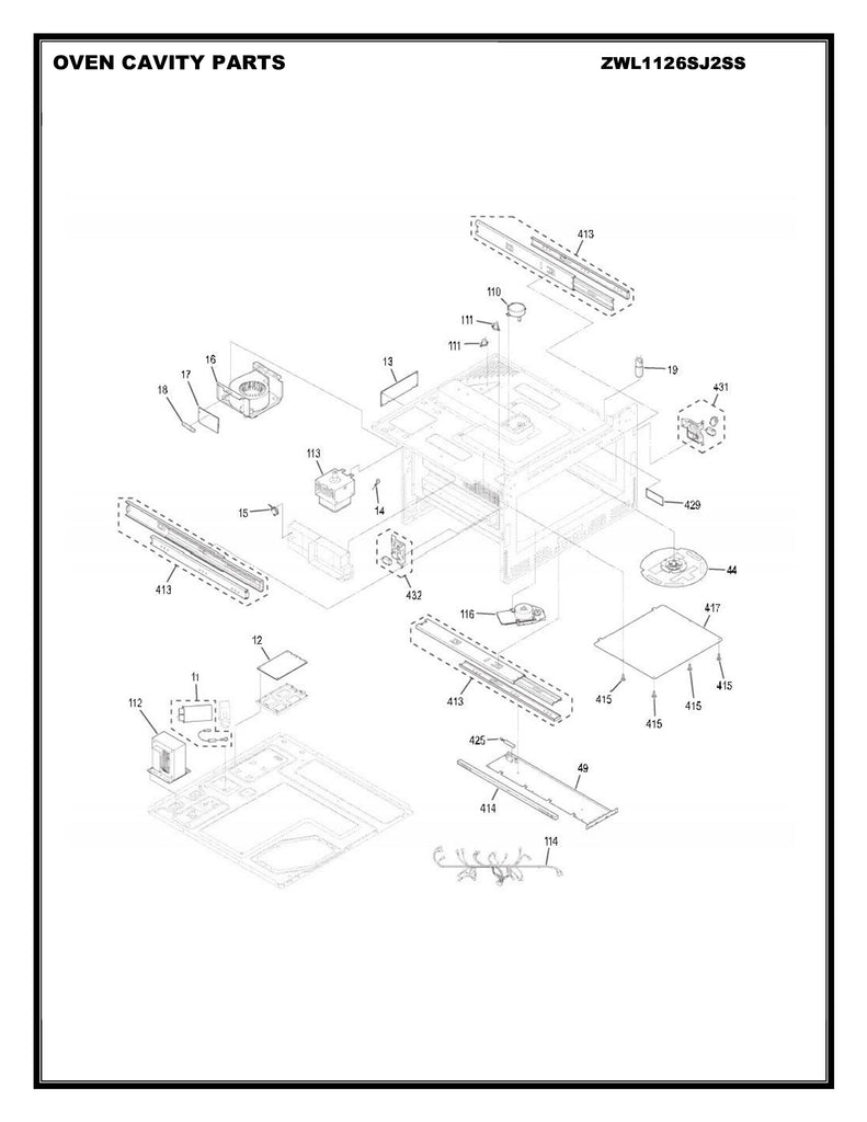 WG02A03105 Oven Latch Hook ASM Right - XPart Supply