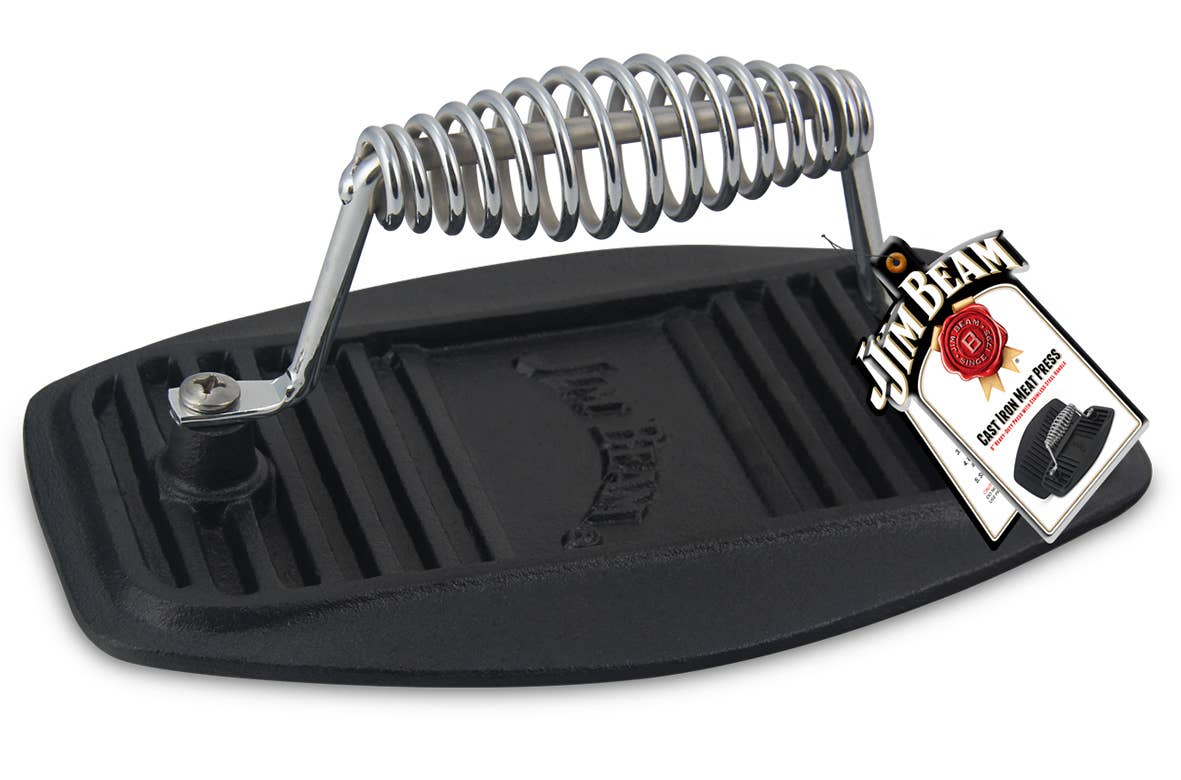 Jim Beam 9" Stainless Steel Cast Iron Meat Press