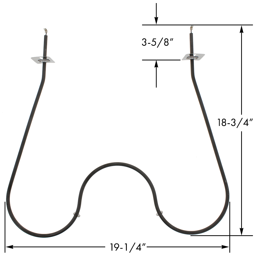 XPart Supply 316225001 bake element replacement U shaped range oven element 19 1 4 inch