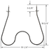 XPart Supply 316225001 bake element replacement U shaped range oven element 19 1 4 inch