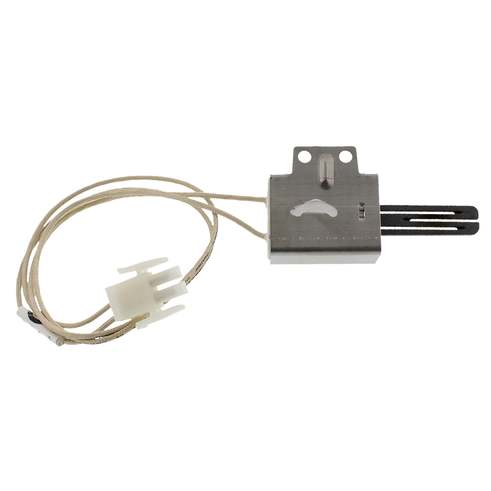 WS01F01200 oven ignitor replacement stainless mounting bracket with ceramic igniter rod and wiring harness