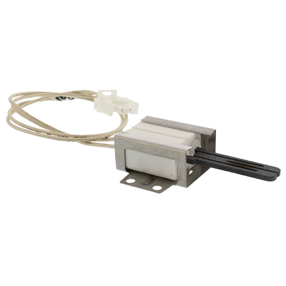 XPart Supply WS01F01200 oven ignitor replacement with metal mounting bracket ceramic insulator and connector wires