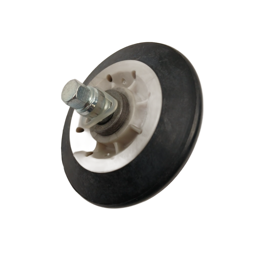 WG04F09477 dryer drum wheel replacement heavy duty roller assembly with metal shaft for dryer drum