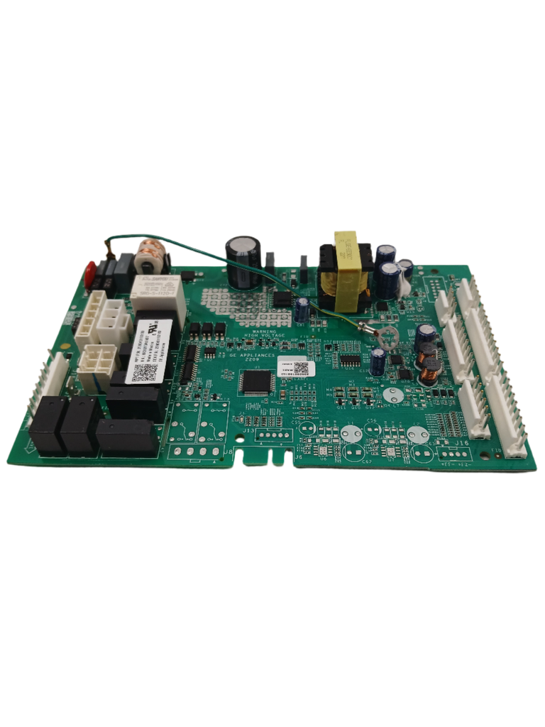 WR01F05225 refrigerator control board replacement green PCB with relays capacitors and connector ports