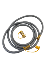 10' Natural Gas Grill Hose BBQ, 3/8" ID, QD and Swivel Ends