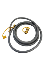 10' Natural Gas Grill Hose BBQ, 3/8" ID, QD and Swivel Ends