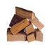 BBQ grill wood log bundles stacked for smoking and grilling with natural wood texture