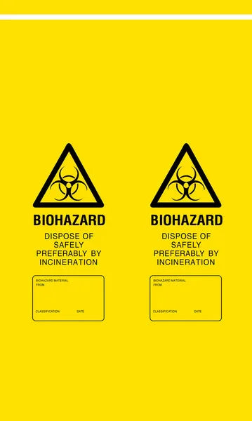 Biohazard Waste Bag, 16.5" x 12"