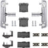 XPart Supply W10712394 dishwasher rack adjuster kit with metal brackets, plastic clips, and screws