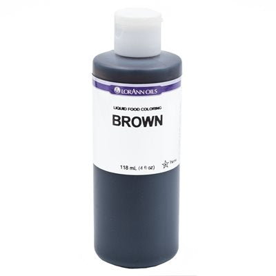 Brown Liquid Food Color - Liquid Food Coloring - 4 oz - 1 Gallon - Ships Free Within Canada on Orders Above CAD $199