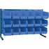 Louvered Rack with Bins, 18 Bins, 8-1/4" W x 36" D x 22" H
