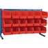Louvered Rack with Bins, 18 Bins, 36" W x 8-1/4" D x 22" H