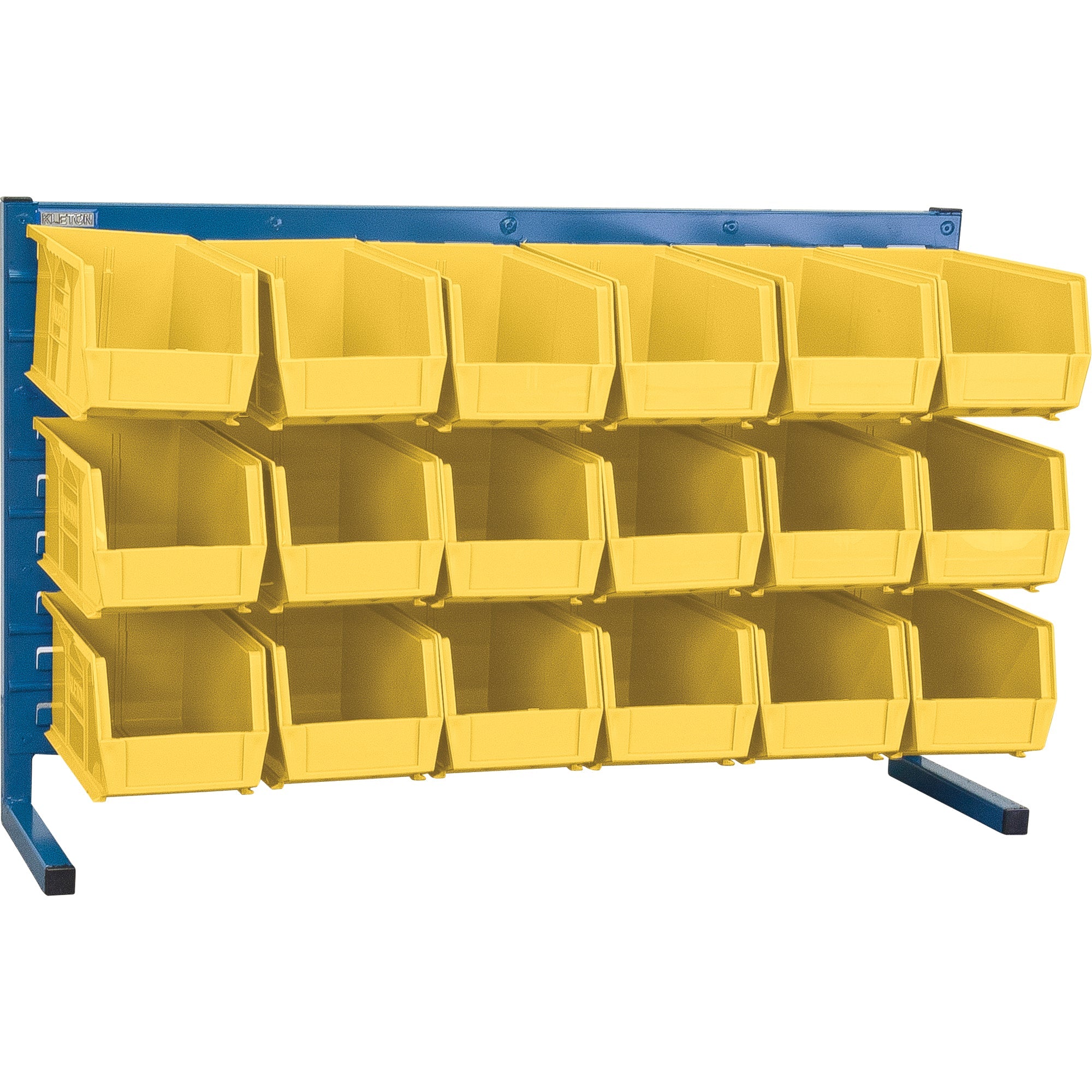 Louvered Rack with Bins, 18 Bins, 36" W x 8-1/4" D x 22" H