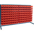 Louvered Rack with Bins, 144 Bins, 72" W x 15" D x 40" H