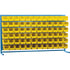 Louvered Rack with Bins, 72 Bins, 72" W x 15" D x 40" H
