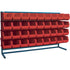 Louvered Rack with Bins, 36 Bins, 72" W x 15" D x 40" H