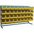 Louvered Rack with Bins, 36 Bins, 72" W x 15" D x 40" H
