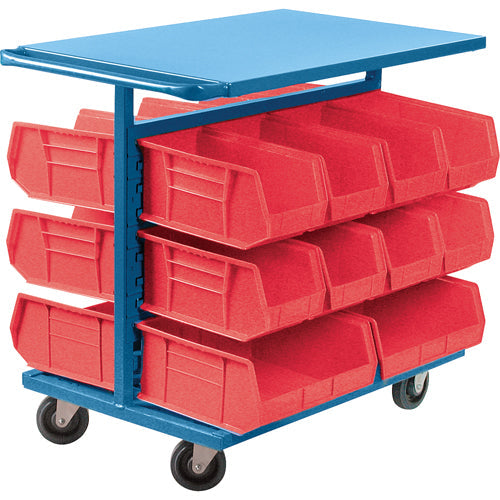 Bin Carts - Cart Only, Double-sided, 24" W x 38-1/2" D x 36-1/2" H