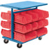 Bin Cart with Bins, Double-sided, 20 bins, 24" W x 38-1/2" D x 36-1/2" H