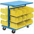 Bin Cart with Bins, Double-sided, 20 bins, 24" W x 38-1/2" D x 36-1/2" H