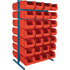 Double-Sided Stationary Bin Rack, 36" W x 24" D x 61" H, 56 Bins