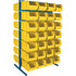 Double-Sided Stationary Bin Rack, 36" W x 24" D x 61" H, 56 Bins