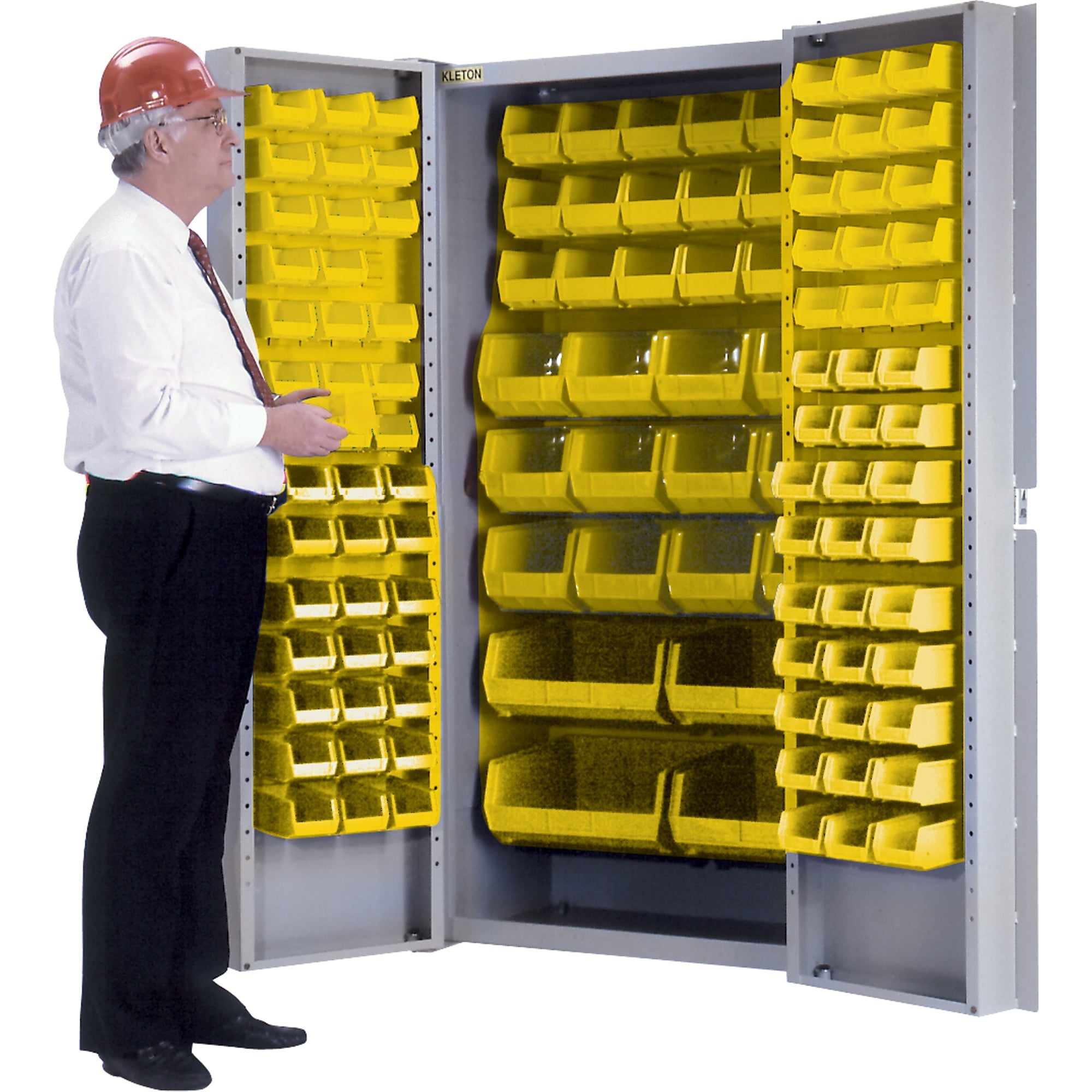 Deep-Door Combination Cabinet, 38" W x 24" D x 72" H, 36 Shelves