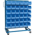 Single-Sided Mobile Bin Rack, Single-sided, 36 bins, 36" W x 16" D x 46-1/2" H
