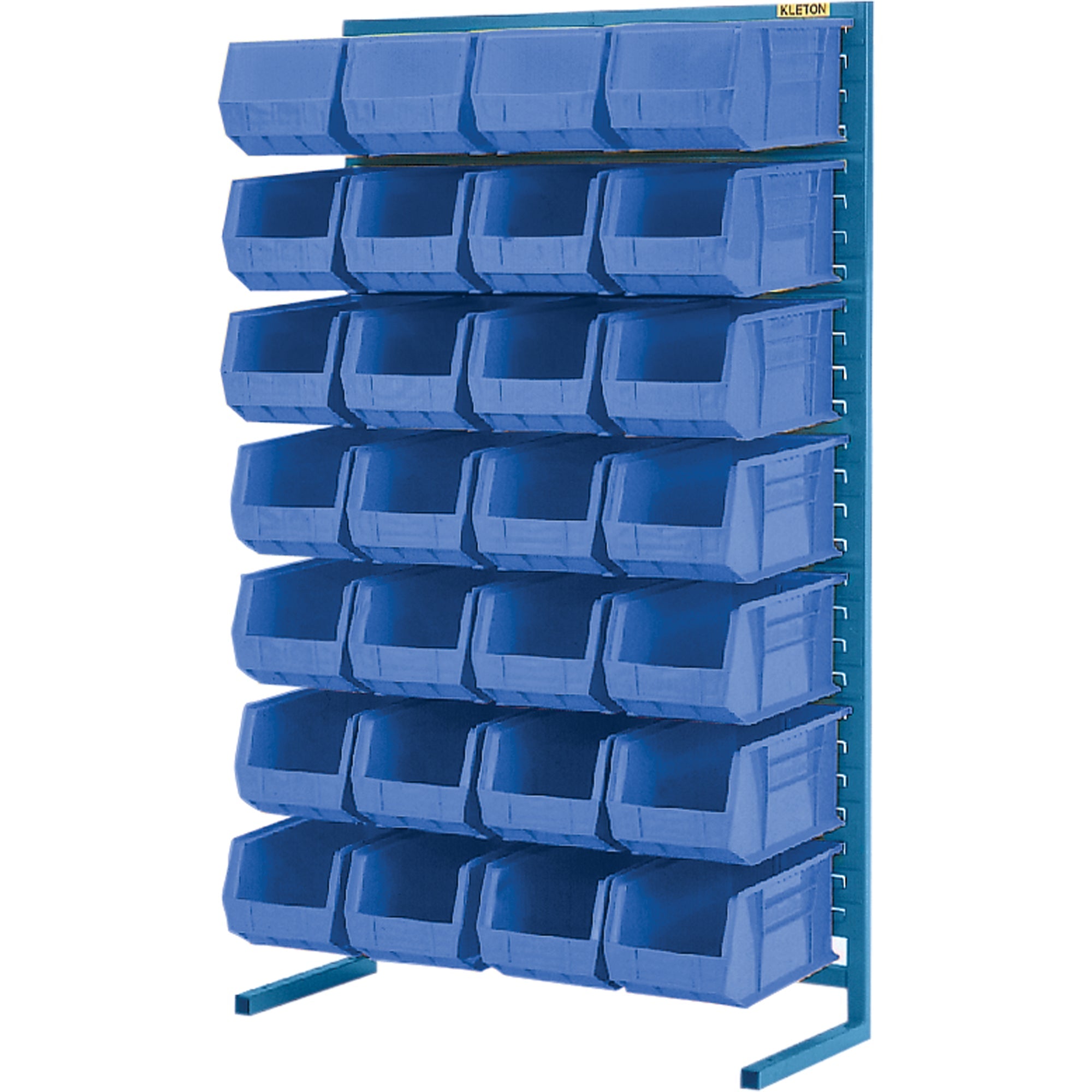 Single-Sided Stationary Bin Rack, 36" W x 12" D x 61" H, 28 Bins