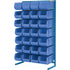 Single-Sided Stationary Bin Rack, 36" W x 12" D x 61" H, 28 Bins