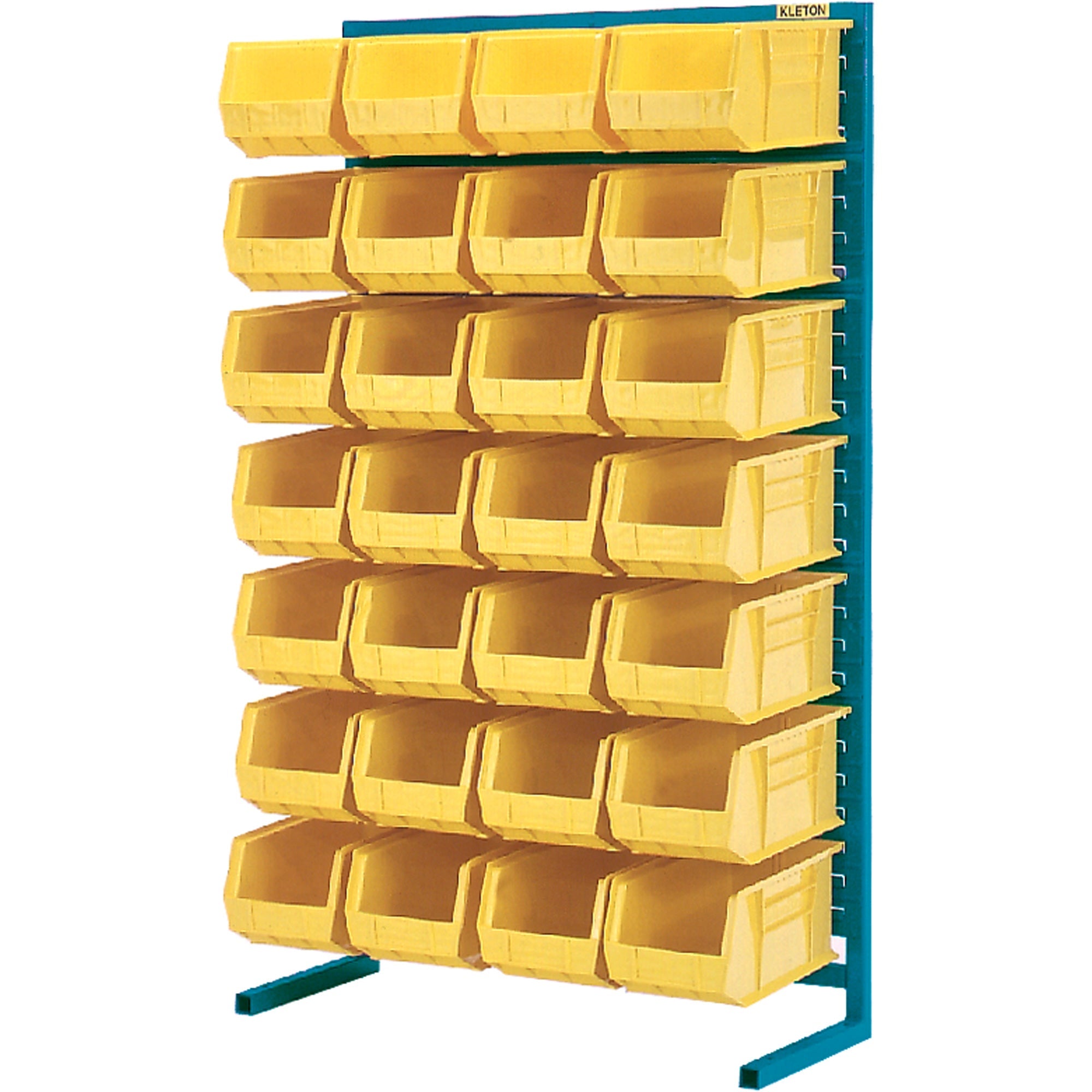 Single-Sided Stationary Bin Rack, 36" W x 12" D x 61" H, 28 Bins