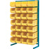 Single-Sided Stationary Bin Rack, 36" W x 12" D x 61" H, 28 Bins