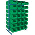 Double-Sided Stationary Bin Rack, 61" W x 56" D x 24" H, 56 Bins