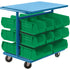 Bin Cart with Bins, Double-sided, 20 bins, 24" W x 38-1/2" D x 36-1/2" H