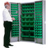 Deep-Door Combination Cabinet, 38" W x 24" D x 72" H, 36 Shelves