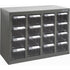 KPC-500 Parts Cabinet, Galvanized Steel, 16 Drawers, 18-3/10" x 8-7/10" x 13-4/5", Grey