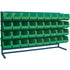Louvered Rack with Bins, 36 Bins, 72" W x 15" D x 40" H