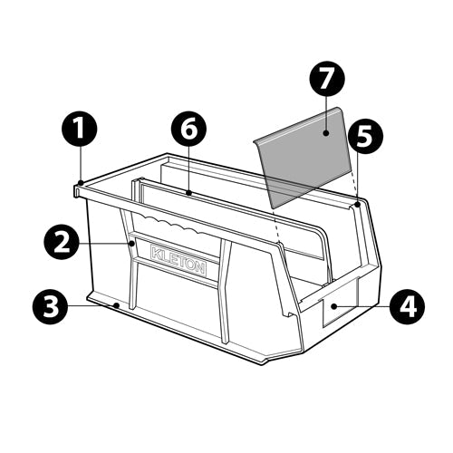 Stack & Hang Bin, 5-1/2" W x 5" H x 10-7/8" D, Yellow