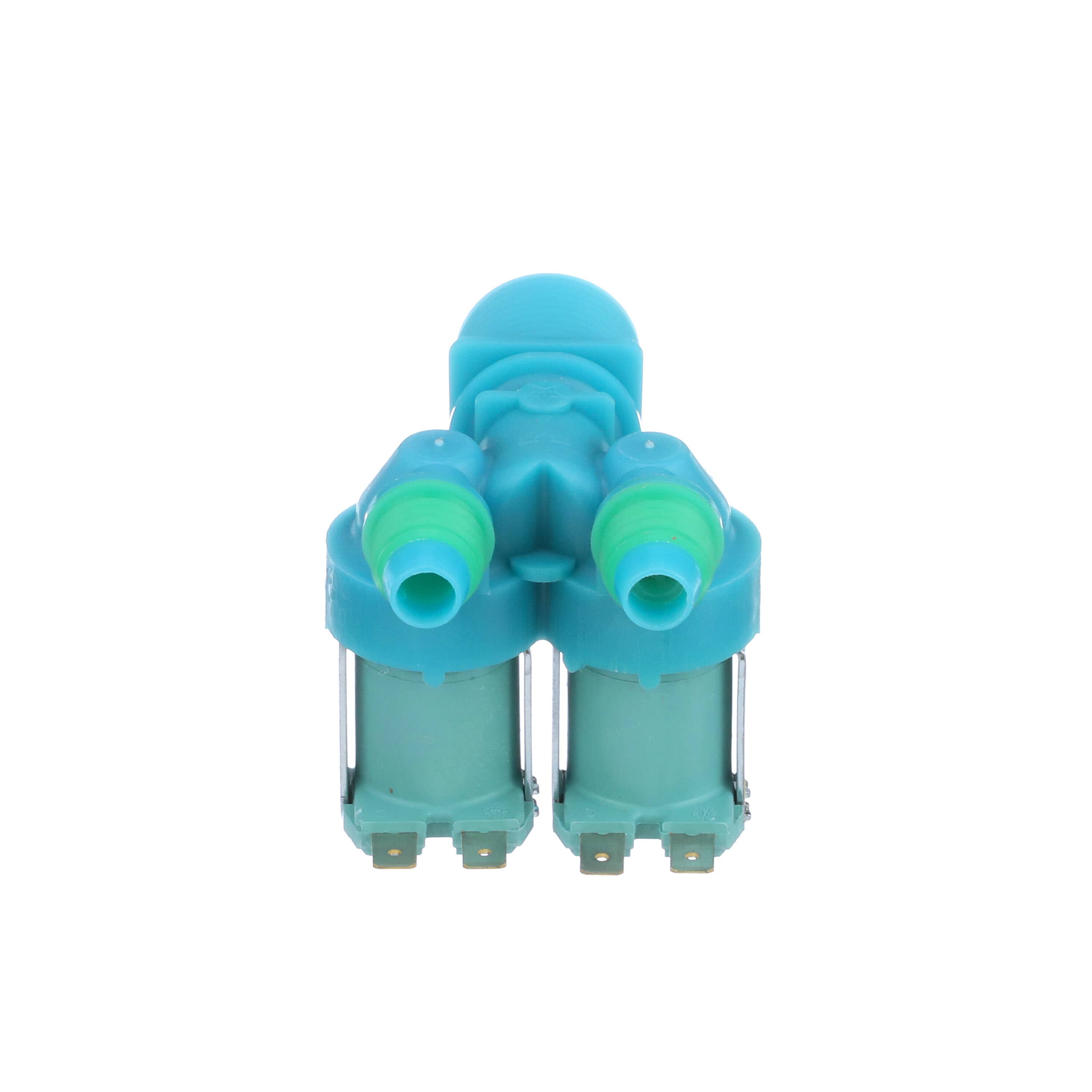 Samsung DC62-00311F valve for washing machine in blue and green plastic with electrical connectors