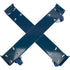 Drum Dolly, Steel, 1400 lbs. Capacity, 24" Diameter, Blue Elastic Casters